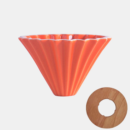 Taza con filtro de café de origami