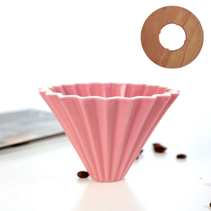Taza con filtro de café de origami