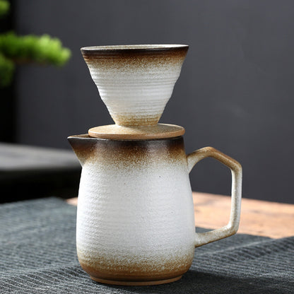 Juego de Tazas de Café de Cerámica para Vertido Manual