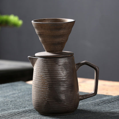 Juego de Tazas de Café de Cerámica para Vertido Manual