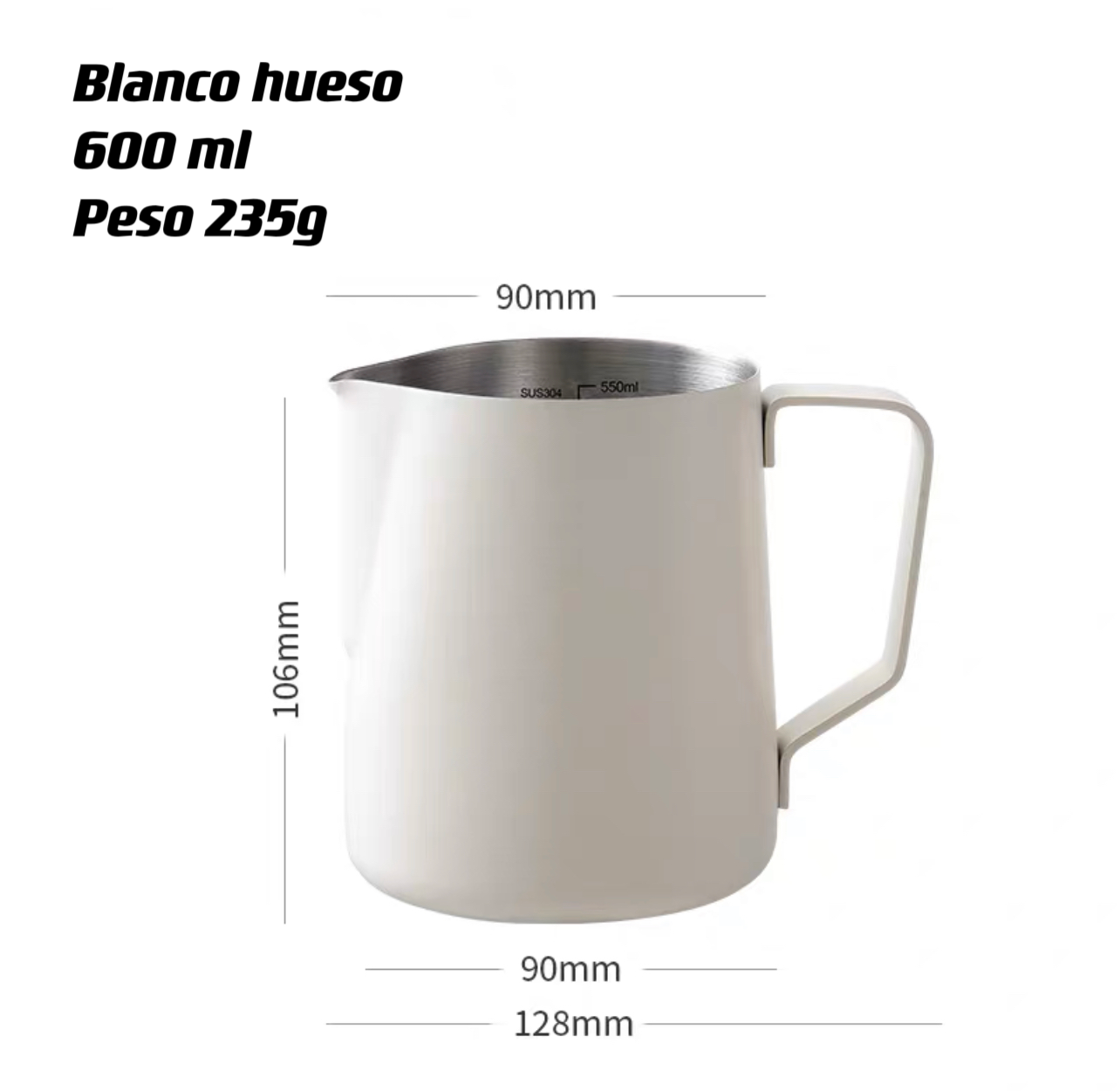 Jarra de leche para arte latte