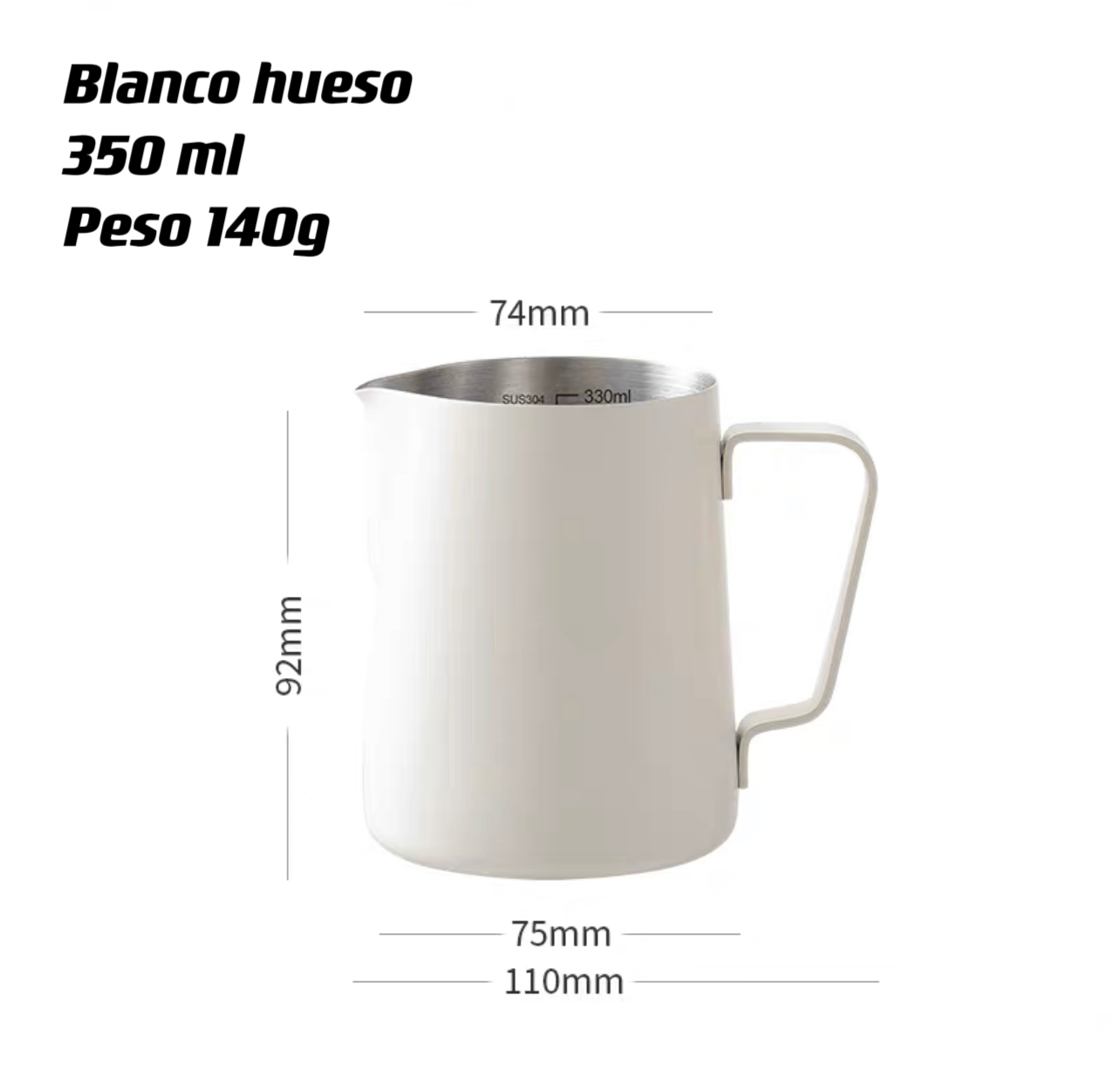 Jarra de leche para arte latte