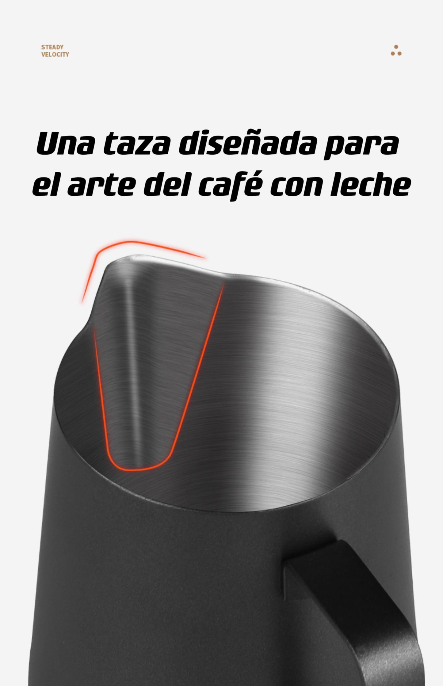 Jarra de leche para arte latte