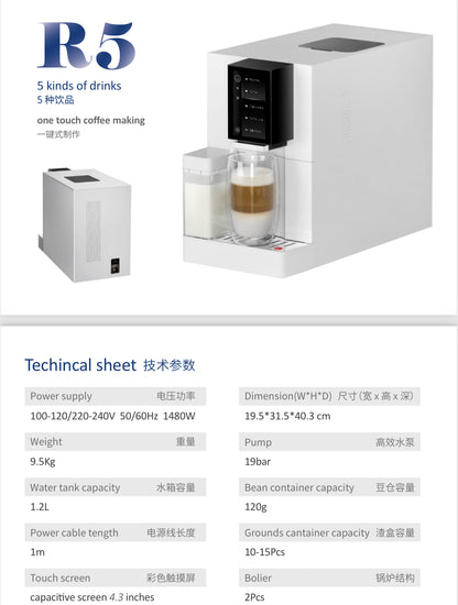R5 Cafetera espresso automática