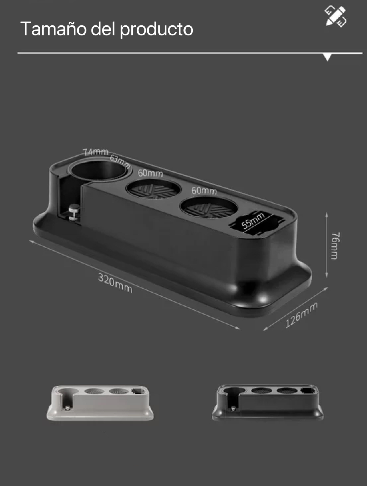 Base de plástico para café espresso