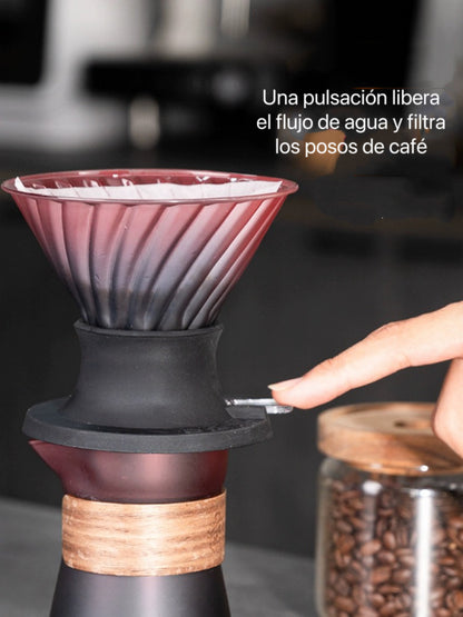 Filtro de Café V60 de Vidrio con Interruptor