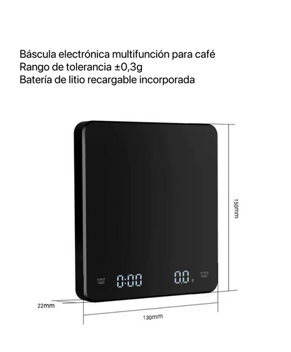 Balanza Electrónica Cuadrada para Café