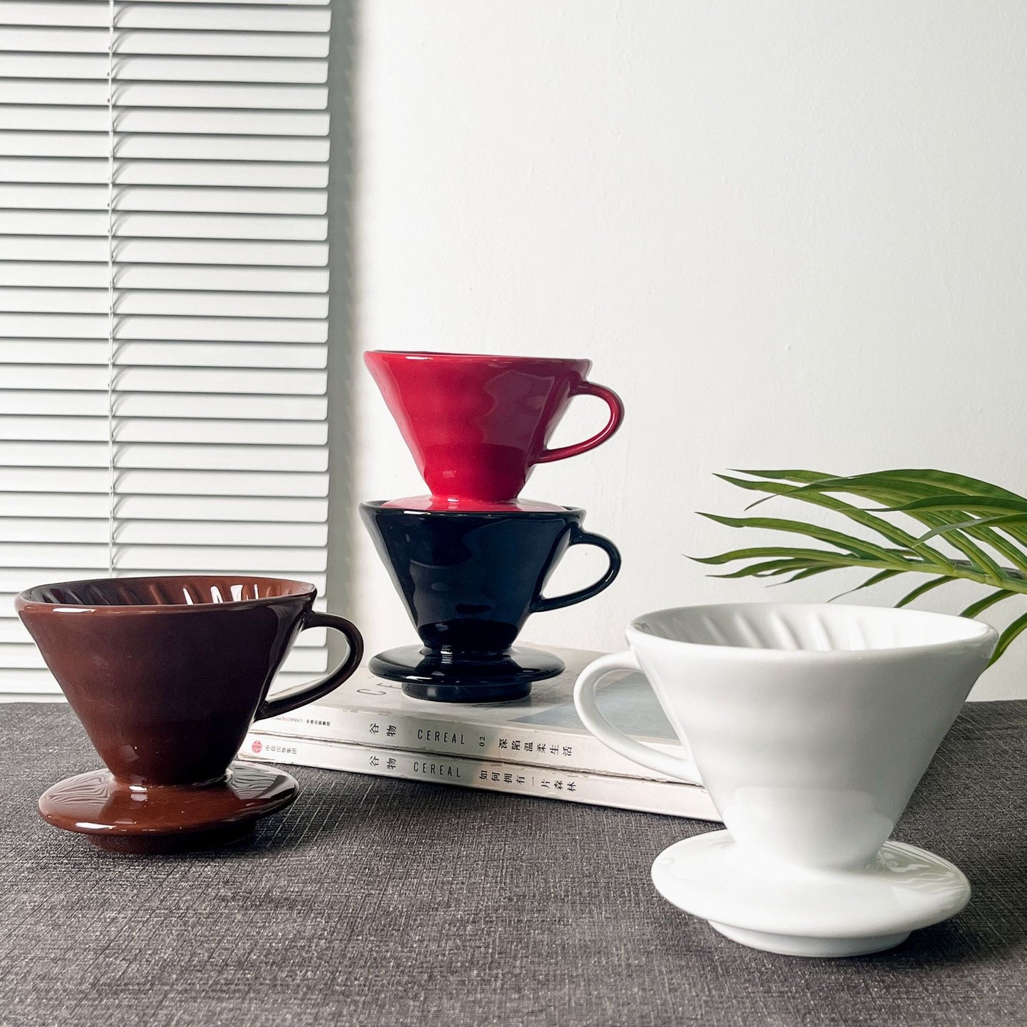 Taza de cerámica con filtro para café V60