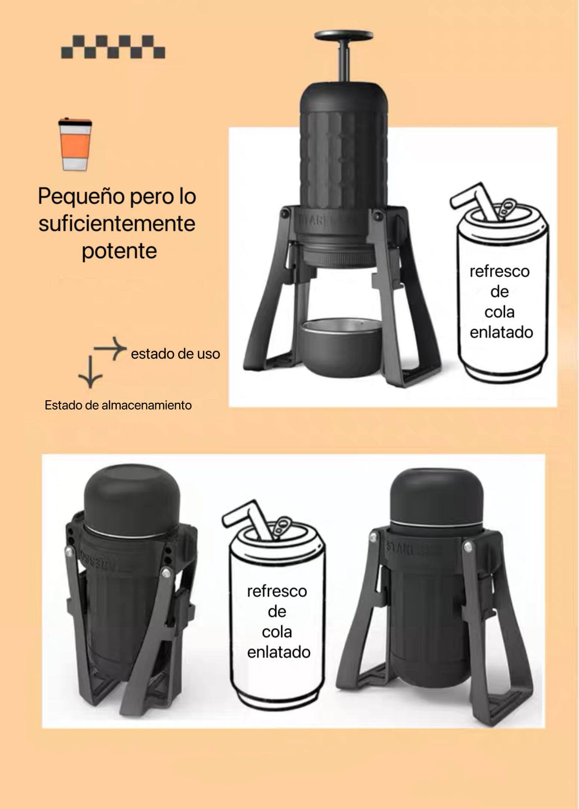 STARESSO 3 Cafetera prensada a mano