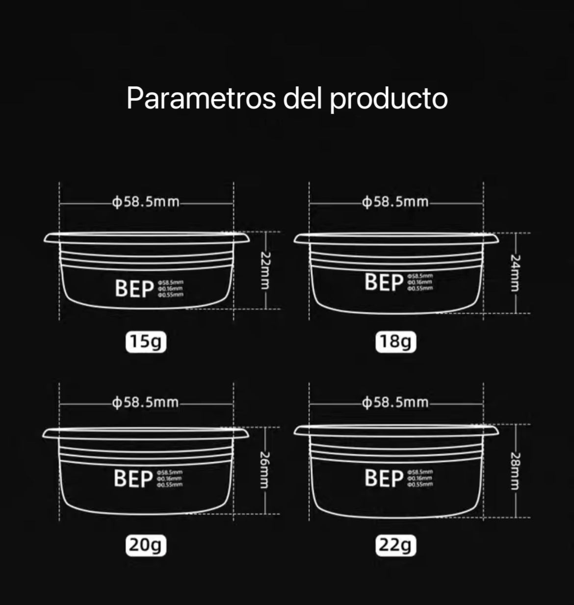 Double Espresso Portafilter Basket 58mm