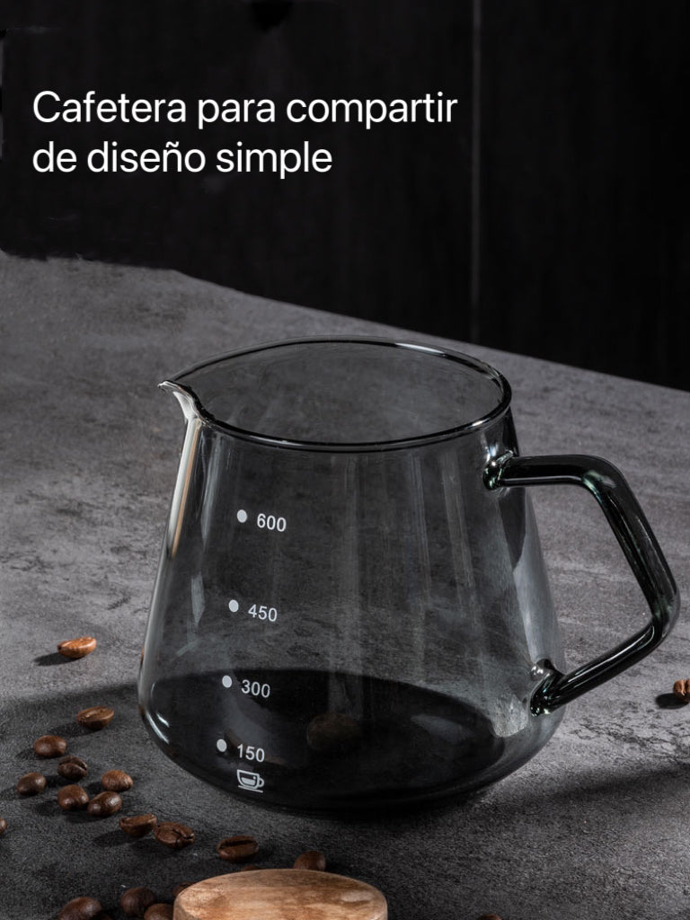 Jarra de Vidrio de Borosilicato para Compartir Café