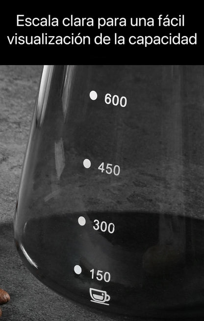 Jarra de Vidrio de Borosilicato para Compartir Café